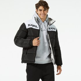 Resim Karl Kani Retro Reversible Block Puffer Siyah/Beyaz/Gri Erkek Siyah Mont 