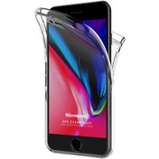 Resim Apple Iphone Se 2020 Kılıf 6 Tarafı Tam Full Koruma 360 Clear Soft Şeffaf Microsonic