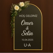 Resim Kıvırcıkyoga Düğün davet karşılama ayna yazısı stickers 40 cm aynaya uyumlu 