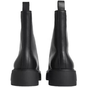 Resim Kadın Önden Fermuarlı Kalın Tabanlı Bot - Siyah-10349 Ck Black 