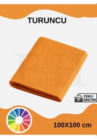 Resim Turuncu Renk Metrelik Ince Keçe Kumaş Keçe 1 Mm Aktivite Keçesi Renkli Keçe 1 Metre 100 Cm X 100 Cm 