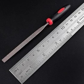 Resim Parça Mini Eğe Seti - 14CM Ince Işçilik Saatçi Eğe ve Törpü Seti (Kırmızı Renk) 