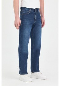 Resim Polo State Erkek Baggy Fit Kot Pantolon Mavi Mavi 