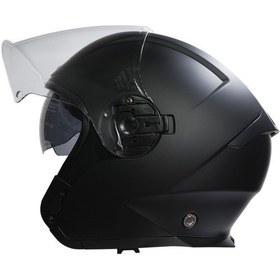 Resim beon B-203 Güneş Gözlüklü Yazlık Yarım Kask Siyah 