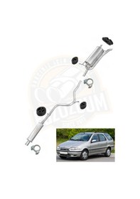 Resim Fiat Palio Weekend Komple Egzoz Takımı Arka Ve Orta Susturucu Eksoz 