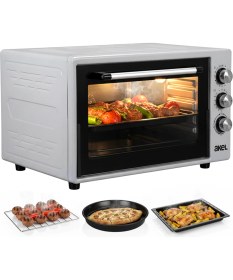 Resim Akel AF950L 50 Lt Gri Midi Fırın, İç Aydınlatmalı, Zaman Ayarlı, Izgara ve Fırın Fonksiyonlu, 2 Tepsi, 1 Tel Izgara 