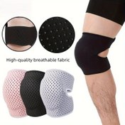 Resim 2 Adet Ayarlanabilir Kayışlı ve Kesik Desenli Nefes Alabilen Dizlikler - Spor, Dans, Koşu için Hafif ve Dayanıklı Tasarım - Siyah, Pembe/Mor Seçenekleri 