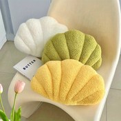 Resim 1 adet Boho Chic Kabuk Şeklinde Atma Yastığı - Yumuşak, Canlı Okyanus Temalı Tasarım, Makinede Yıkanabilir, Polyester Elyaf Dolgulu, Koltuk, Yatak ve Ev Dekorasyonu için Mükemmel, Koltuk Yastığı | Canlı Yastık Tasarımı | Peluş Polyester Elyaf, Plaj Ev Dekorasyonu 