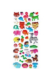 Resim Işıltılı Sticker Kabartmalı Stiker Defter Planlayıcı Etiket Dfh020 -18x9cm- Orman Hayvanları 