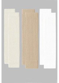 Resim Cotenconcept 3 Çift Basic Kalın Pamuk Karışımlı Tozluk Krem-beyaz 