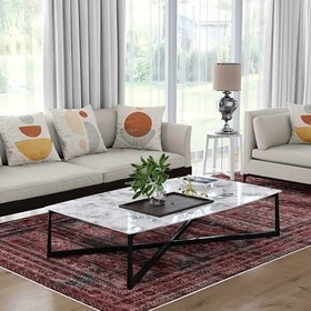 Resim Monnhein Yıkanabilir Halı ve Yolluk - Kaymaz Tabanlı Salon Halısı, Mutfak Halısı, Modern Dijital Baskı Tasarım (0196) 