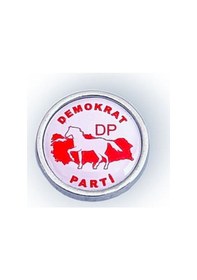 Resim Yörük Tasarım Demokrat Parti Damla Mineli Yaka Rozeti 