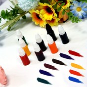Resim 10ml Hızlı-Kuru Mürekkep Damgalama Mürekkebi - Kırmızı, Siyah, Mavi, Yeşil ve Daha Fazlası - Mürekkep Lekeleri, Damga Baskısı ve Ofis Kullanımı için Dayanıklı Plastik - Kimyasal Bileşim, Yuvarlak Şekil, İngilizce Metin, Mürekkep Damgalama Malzemeleri, Ofis Malzemeleri, Fonksiyonel Kırtasiye, Kimyasal Bileşim 