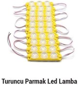 Resim Carub Kablolu Parmak Lamba 12v 3 Led (10 Adet) -Turuncu 