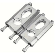 Resim Hightower Honda Crf50/xr50 Ve Apollo 50-125cc Off-road Bisikletler İçin Gümüş Çift Sap Yükseltici Adaptörü 