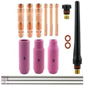 Resim Fortunelane Tıg Kaynak Wp17/18/26 Serisi İçin Set, Wt20 Tungsten Tutucu, 17 Parça Zımba Eşyası 