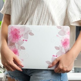 Resim McStorey MacBook Air M1 Kılıfı 13 İnç A2337 A2179 A1932 Uyumlu Sert Kapak Hard Case Koruyucu Kılıf MacBook Air 13 İnç Kılıfı Çizilme ve Darbe Koruyucu UV Baskılı Yaprak Çiçek Desenli Pembe 
