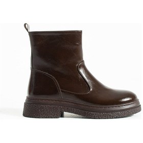 Resim Zoya Kadın Fermuarlı Kalın Taban Kışlık Bot Acıkahve 