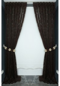 Resim Dmaks Model Siyah Renk Tek Kanat Pileli Fon Perde 75 260 Cm Siyah 