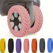 Resim 4 adet Silikon Bagaj Tekerlek Kılıfı - Şok Emme, Pürüzsüz Sürüş, Çap 5.0-6.5 cm, Canlı Renkler (Sarı, Siyah, Mor, Pembe, Turuncu, Mavi), Seyahat Aksesuarları, Bagaj Tekerlek Koruyucu, Seyahat Ekipmanları Temelleri | Canlı Tekerlek Kılıfları | Silikon Tekerlek Kılıfı 