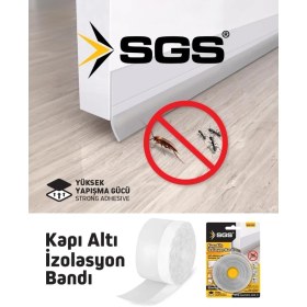 Resim Sgs 1243 Kapı Altı Rüzgar Önleyici ve Ses Yalıtım Bandı 35MM x 3m Kendinden Yapışkanlı 