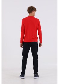 Resim Maraton Sportswear Regular Erkek Bisiklet Yaka Uzun Kol Basic Kırmızı Sweatshirt 20906-kırmızı Kırmızı 