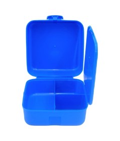 Resim Blue Me Bölmeli Plastik Beslenme Kabı 1 Lt Koyu Mavi 