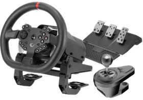 Resim RAMPAGE Force V995 3 Pedallı El Vitesi Gaming Oyun Direksiyonu Siyah 