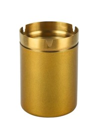 Resim Dashanshop Rüzgar Geçirmez Paslanmaz Çelik Altın Küllük Kapaklı Ev Ofis Araç Dekor 