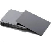 Resim Mingjin Shop 1 Mat Siyah Tarzı 86X54X0,2 mm Boş Metal Kartvizit Kalınlığı Alüminyum Alaşımlı Boşluklar Kart Dıy Lazer Baskı (Yurt Dışından) 