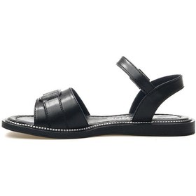 Resim Venüs Kadın Hakiki Deri Toka Detaylı Günlük Sandalet 25y 2512203y Z Siyah Siyah 