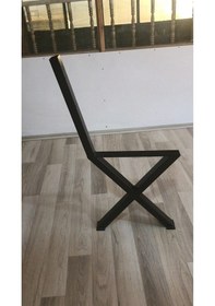 Resim Sırtlı Bank Ayağı Metal Bank Ayağı Bahçe Balkon Bank Ayağı Siyah 