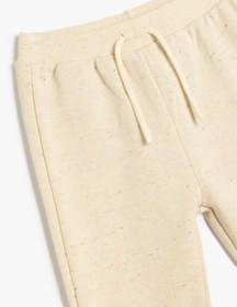 Resim Koton Pamuklu Beli Bağcıklı Basic Jogger Eşofman Altı Ekru 5smb40080tk Ekru 