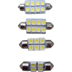 Resim Balp Led Aydınlatma Tavan Plaka Oto Iç Aydınlatma Süper Güçlü Beyaz Işık 29 mm 2'li 