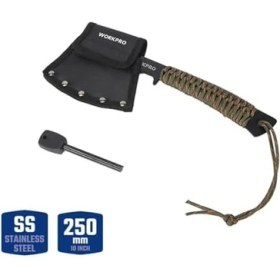 Resim WP383002 250MM Çok Fonksiyonlu Kamp Baltası + Magnezyum Ateşleyici 