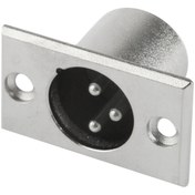 Resim XLR 3 Pin Erkek Metal Montaj Ses Bağlantı Konnektörü 