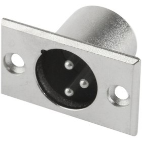 Resim XLR 3 Pin Erkek Metal Montaj Ses Bağlantı Konnektörü 