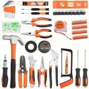 Resim 23 Parça Ev Tamir Alet Seti Baba Günü için Turuncu Karbon Çelik Araçlar ve Dayanıklı Plastik Saklama Kutusu ile - DIY Projeler & Kolay Onarımlar İçin Mükemmel 