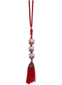 Resim Üçlü Mor Maneki Neko Şans Kedisi Araba Süsü No.5mr 