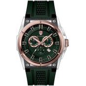 Resim Wainer WA.16666-D.094 Erkek Kol Saati – Kronograf, Safir Cam, Yeşil Silikon Kordon 