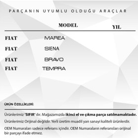 Resim Genel Markalar Fiat Marea, Siena, Bravo, Tempra Için Pedal Lastiği 