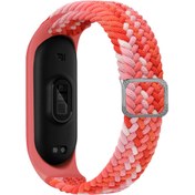Resim Xiaomi Mi Band 4 Uyumlu KRD-49 Örgü Zore Kordon-Colorful Red 