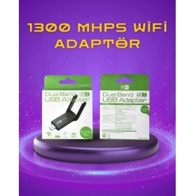 Resim MCM Group Yüksek Hızlı 1200 Mbps Çift Bant USB Wifi Adaptör – Güçlü Sinyal, Geniş Uyumluluk 