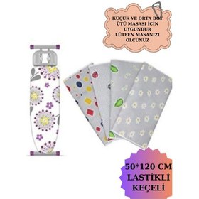 Resim Dekoratif Desenli Dayanıklı Kumaş Ütü Masası Örtüsü Kılıfı Bezi 50 120 Cm Lastiklidir Karışık 