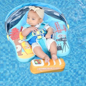 Resim Mambobaby Yüzme Simidi - Sunny Cali, Emniyetli, Gölgelikli ve Ayak Destekli 