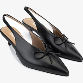 Resim Valmenti Kadın Hakiki Deri Siyah Slingback Ayakkabı VLM7263 - 36 