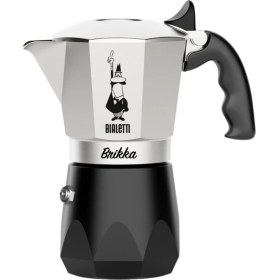 Resim Bialetti New Brikka 4 Cup Kremalı Kahve Moka Pot Ocak Üstü İtalyan Orijinal 