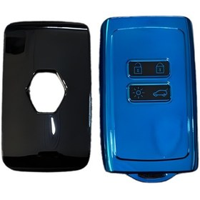 Resim Autohan Keys Lüx Renault Anahtar Kılıfı, Clio E-tech, Austral, Megane 4, Talisman, Clio 5 İle Uyumlu, Mavi 
