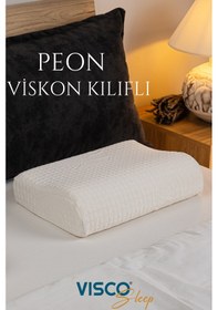 Resim Visco Yastık Peon Ortopedik Yastık Viskon Kılıflı 45x30x10-7 Cm 