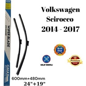 Resim Volkswagen Scirocco 2014 2015 2016 2017 Uyumlu 24"+19" Araca Özel Ön Cam Silecek Süpürgesi Takımı 600+480mm 